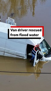 A van driver has been rescued after getting stuck in flood water in Barcombe. More here: https://bbc.in/49sphwM | BBC Sussex
