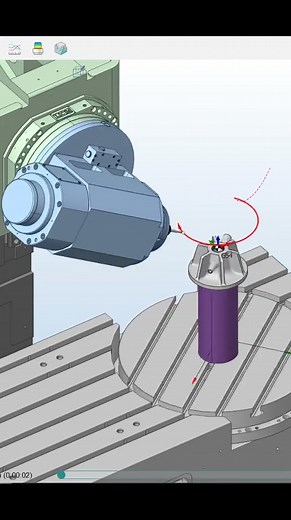 Hurco CNC 5-axis millng simulation in SprutCAM X #cadcam #cnc #milling #sprutcamx #simulation #hurco
