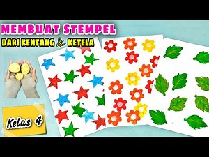 How to Make Stamps from Potatoes and Cassava || Simple Materials Printing Artwork for Grade 4
