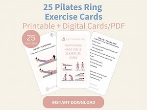 Pilates Ring Exercise Cards: 25 Illustrated Workouts (digital Download) - Etsy Australia