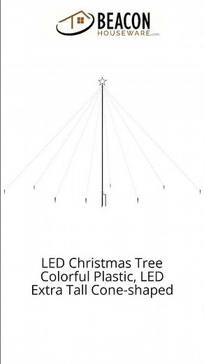 LED Christmas Tree Colorful Plastic LED EXtra Tall Cone-shaped