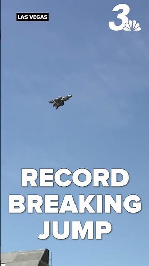 Record-breaking motorcycle jump at Caesars Palace