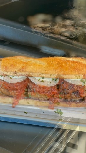 Monster Meatball Parmesan Sub on the griddle! Meatball recipe: 1 lb ground beef 1 onion chopped 1 cup bread crumbs 1/4 cup Parmesan 1 tsp minced garlic 1 egg Dried parsley @blackstoneproducts #blackstone #blackstonegriddle #meatballs #parmesan #sub #foodporn #reels #reelsinstagram #reelsvideo #smokehousenick | Nicholas Perrone