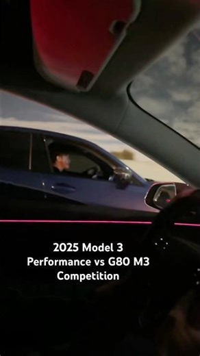 2025 Model 3 Performance vs G80 M3 Competition #bmw #m3 #tesla #model3performance