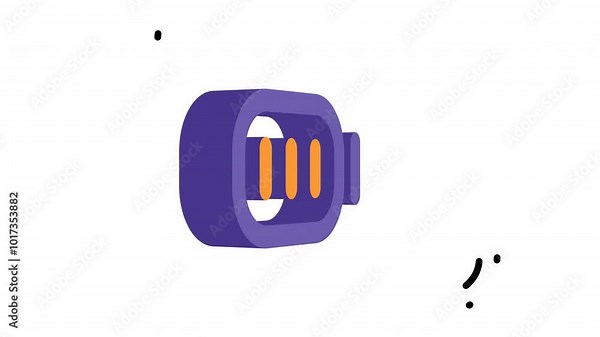 Purple frame with three orange circles inside, ideal for modern design projects, branding materials, social media posts, digital presentations.