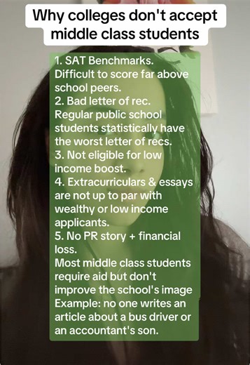 Why colleges don’t accept middles class students #fupシ #collegelife #tip #admissions #student #mid #class