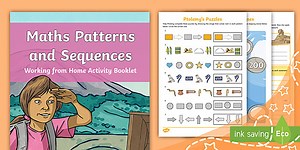 Patterns and Sequences Working from Home Activity Booklet (Ages 7 - 8)