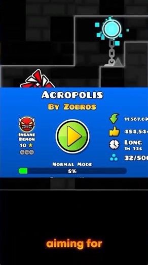 My New INSANE demon | #geometrydash #gd #shorts