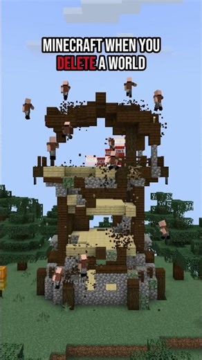 Minecraft when you delete a world 🤣 #bloodline