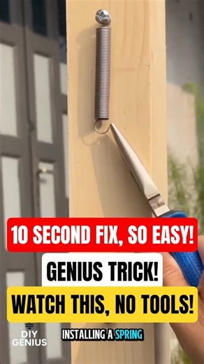 Attach a Spring in 10 Seconds – So Easy! #diy #lifehacks #shorts