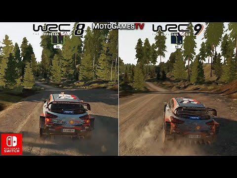 WRC 8 vs WRC 9 on Nintendo Switch Comparison with Frame Rate Test