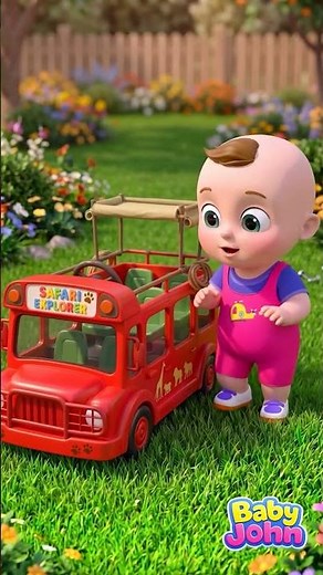 🐒 Monkey Fixes the Broken Bus! 🔧 | Wheels on the Bus | Nursery Rhymes & Baby Cartoon #shorts
