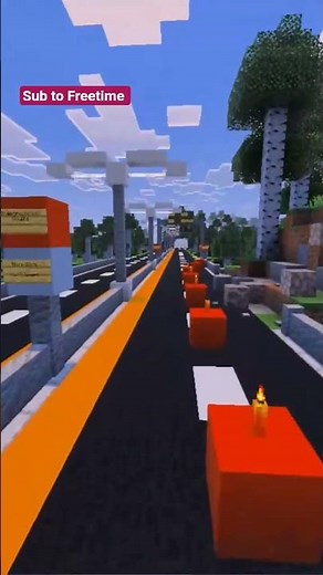 Road Work Ahead on Freetimes Freeway in Downtown Freetime Minecraft City #minecraft