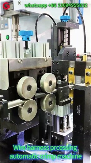 Wire automatic crimp machine#wireprocessing #crimpingmachine#automotiveelectronics #factoryproducts