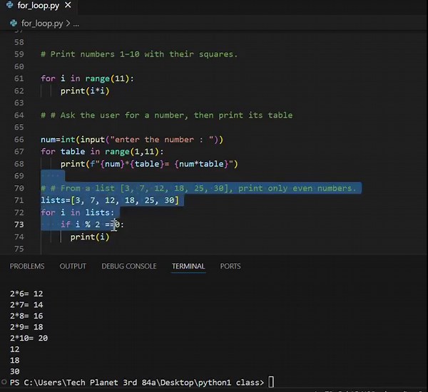 #python #codingjourney #forloops #learnpython #programminglogic #codenewbie #womenwhocode #100daysofcode | Maryam Munir