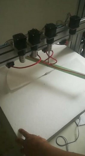 hot wire rotary to scoop and cut EPS packaging