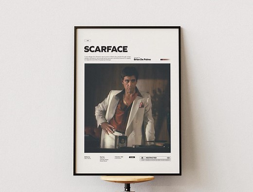 Scarface Movie Poster | Tony Montana Poster Print | Al Pacino and Michelle Pfeiffer in Scarface Poster | Legend Film Poster Print - Etsy