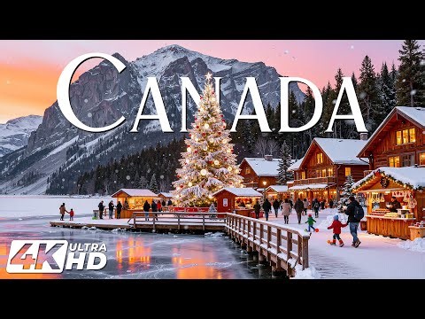 Canada Winter Wonderland 4K ❄️ | Snowy Landscapes, Frozen Lakes & Tranquil Northern Ambience