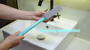 Pumice Stone Toilet Bowl Cleaner with 11.8 Inch Handle, Multi-Surface Cleaning Tool for Bathroom, Pool, Grill (6 Pack)