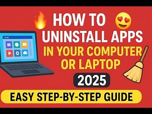 🔥💻 How to Uninstall Apps in Your Computer or Laptop (2025) 🧹 | Easy Step-by-Step Guide 😍