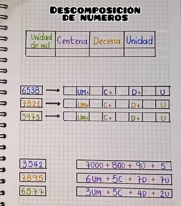 Descomposición de números.. Para los niños y niñas de primaria.. Paso a paso... | YENI Enseña Matemáticas