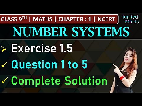 Class 9th Maths | Exercise 1.5 (Q1 and Q5) | Chapter 1: Number Systems | NCERT