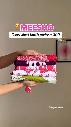 Meesho Corset Short Kurtis Under ₹300 😍 Budget Fashion Haul | Stylish Kurti Finds #shorts #meesho