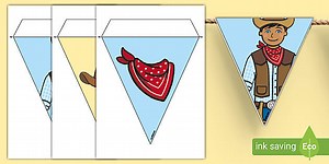 Cowboy Display Bunting For Decoration