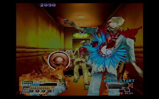 【光枪游戏】【野兽梦魇2】【街机版非模拟器】Beast Busters Second Nightmare 完整流程