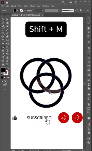 How to use shape builder tool in adobe illustrator #logodesign #shorts
