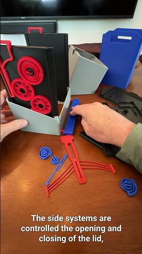 GearBin™ – 3d Printable Mini Mechanized Trash Bin #trashbin #thangs #3ddesign #3dprint #3dprinting