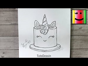 Comment dessiner un gâteau au crayon de papier | Tutoriel simple et gourmand pas à pas