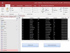 How to select all items listbox and clear selections in forms MS access using VBA