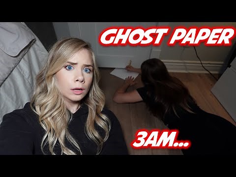 GHOST PAPER CHALLENGE AT MY BEST FRIENDS HOUSE AT 3 AM...
