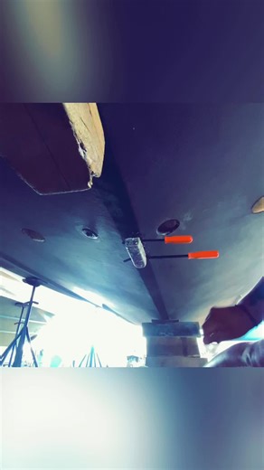 old transducer removal and new install. lol #fyp #azimut #garmin