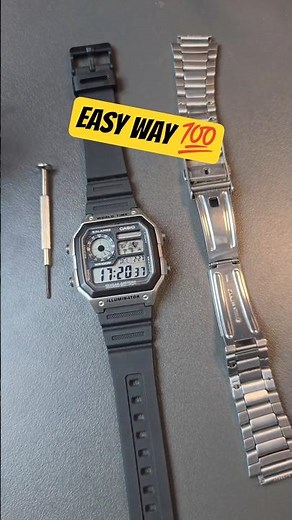 How to Change Watch Strap at Home (ft. Casio Royale) #shorts