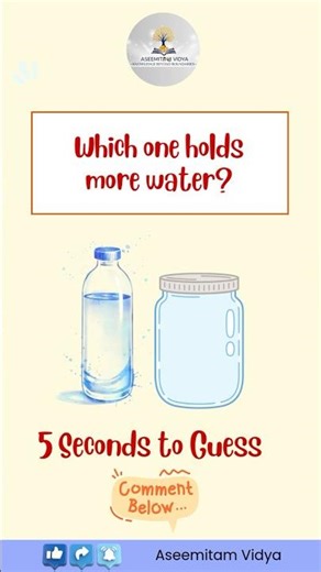 Which Holds More? Tall Bottle or Wide Jar 🤔 | Fun Volume Challenge for IB IGCSE & Homeschool Math