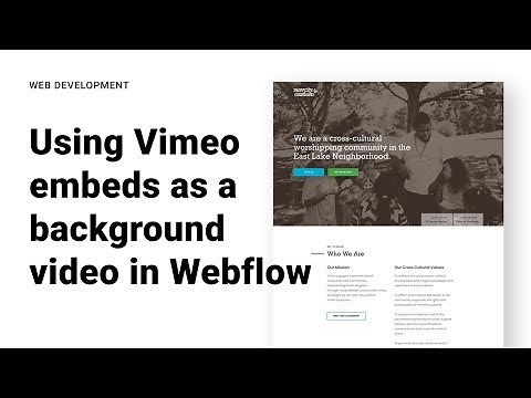 Using a Vimeo Embed as a Background Video in Weblow