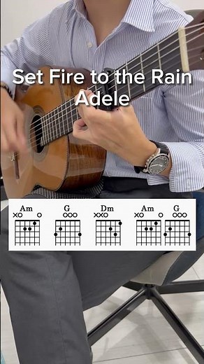 Set Fire to the Rain by Adele #guitartutorial #guitarcover #beginners #chords