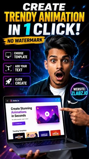 Free Animation Maker 😍 | 1 Click Me Trendy Animation (No Watermark) #tech