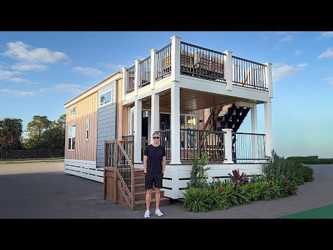 Inside the 400 square foot Prefab Cottage with a Rooftop Deck!