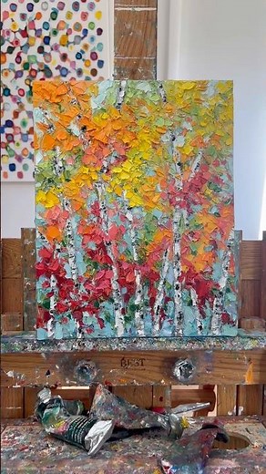 New fall foliage by Ann Marie Coolick #impasto #autumncolors #fallvibes