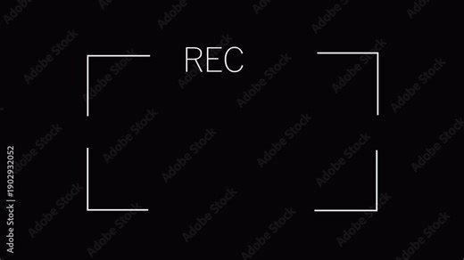 Video camera recorder screen overlay animation , Recording camera screen interface with transparent background with plus sign , Camera recording screen overlay in 4k animation with alpha channel