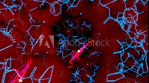 Hämoglobin Molekül Kamerafahrt zum aktiven Zentrum von Hämoglobin.