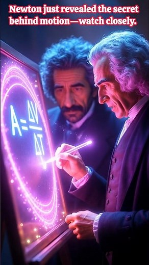 Newton Explains Acceleration in 12 Seconds — A= ΔV/ΔT | Mind-Blowing Physics Short. #PhysicsShorts