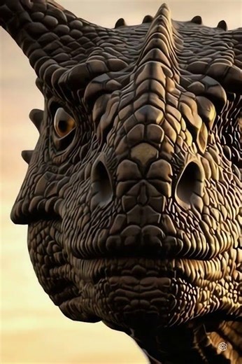 A Close‑Up of a Carnotaurus Face in Harsh Detail｜#Carnotaurus