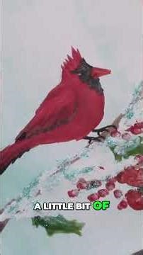Painting Tutorial Watch a Cardinal Bird Artwork Come to Life!