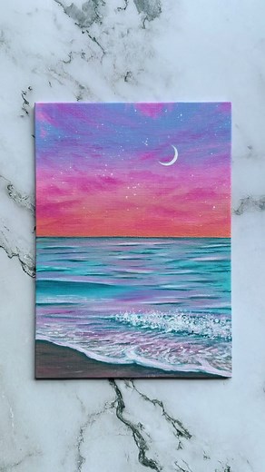Dreamy Ocean Seascape Painting | Artistic Masterpiece