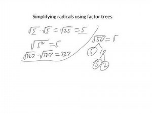 Simplifying radicals using factor trees