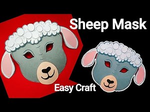 how to make sheep mask | sheep craft for kids | sheep mask DIY | animal costume | mask craft